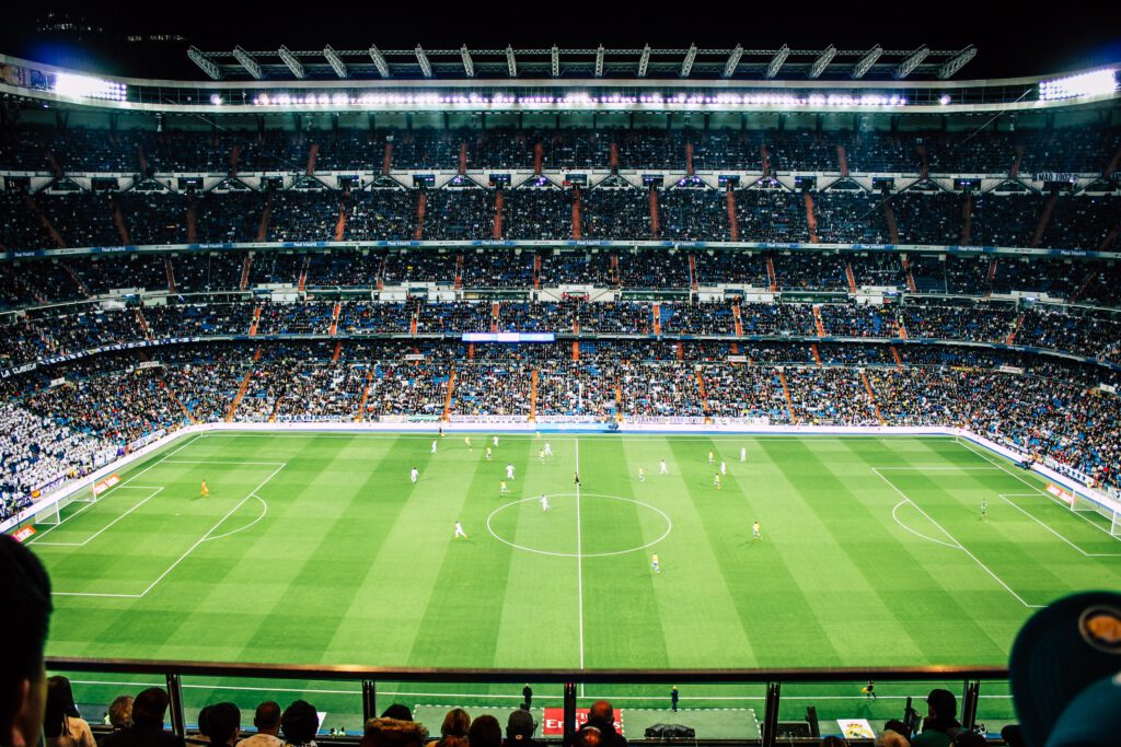 Voetbalwedstrijd in Spanje